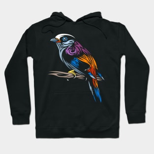 Tribal Sparrow Tropical Bird - Hoodie